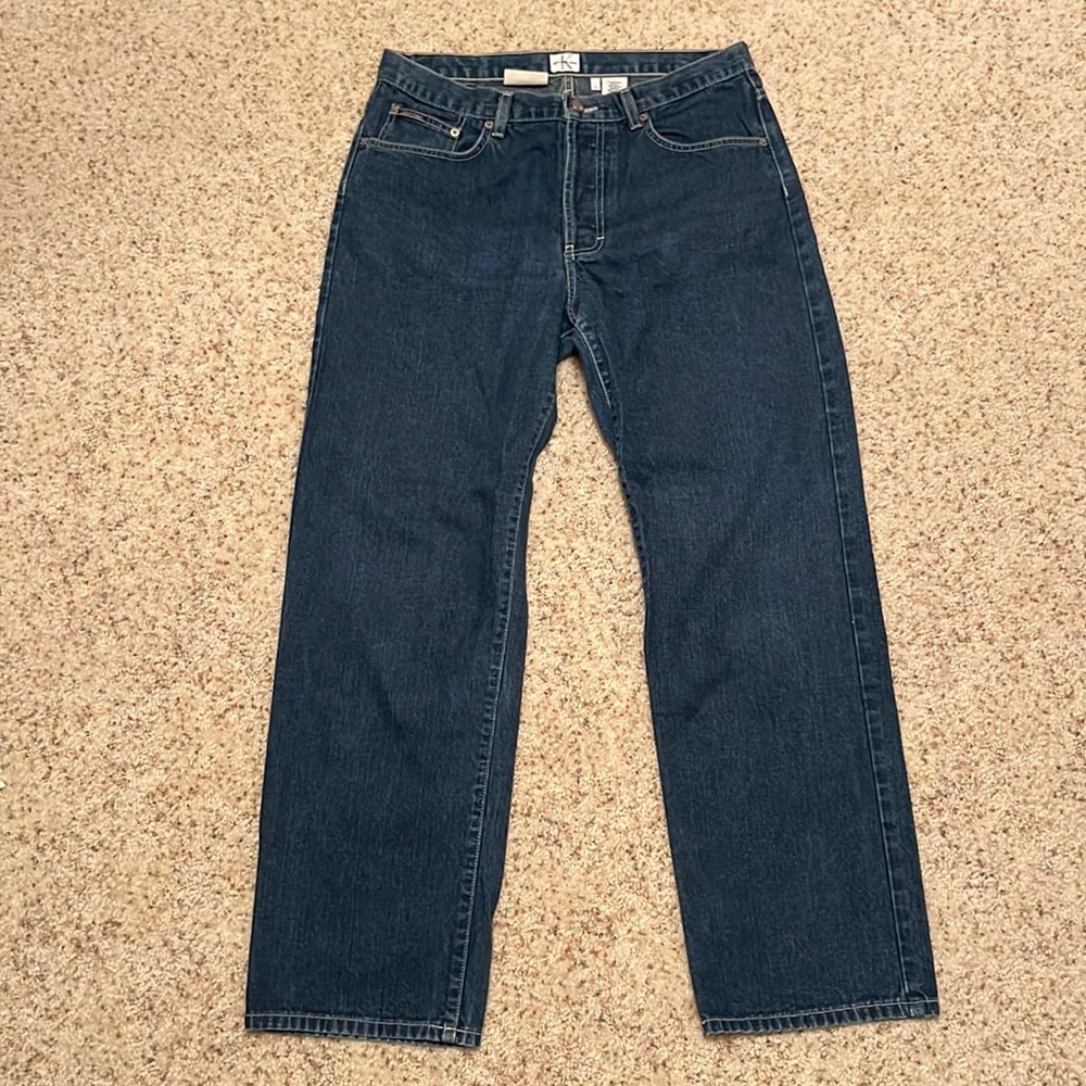 ✅ CALVIN KLEIN JEANS Original Denim Five Pocket Blue Jean 100% Cotton Size 11
